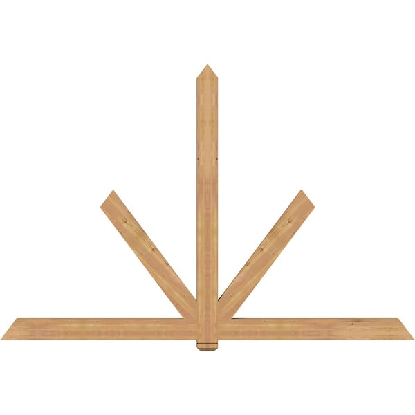 Ekena Millwork Kennewick Timber Gable Bracket, Western Red Cedar, 108"W x 72"H x 3 1/2"D x 5 1/2"F, 16/12 Pitch GBW108X72X0406KEN00SWR - main